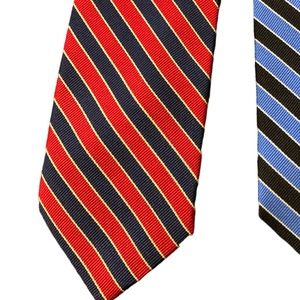 CLUB ROOM Canterbury Regimental Stripes Silk Tie Navy/Red